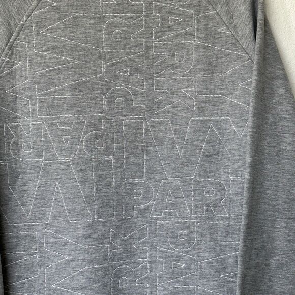 Ivy Park Sweater Womens L Gray Sweatshirt Embroidered Spell Out Athleisure - Picture 13 of 14